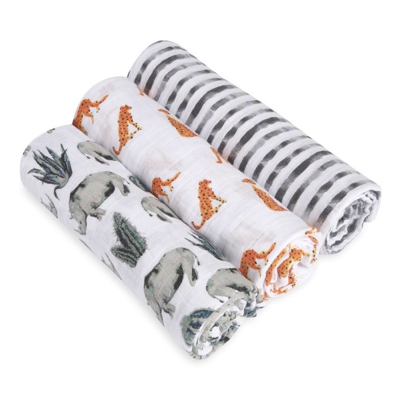 

white label serengeti classic muslin swaddles 3-pack