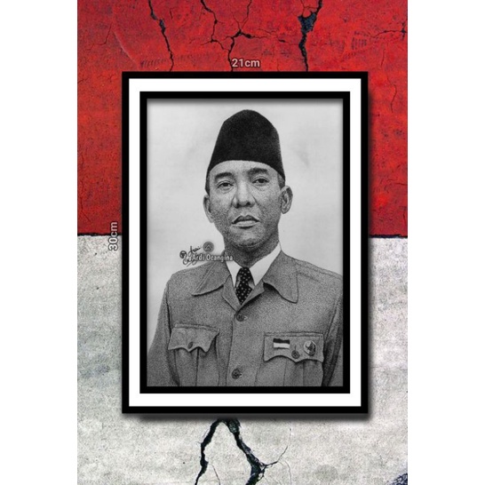 Lukisan_Pointilisme_Bapak_Ir.Soekarno