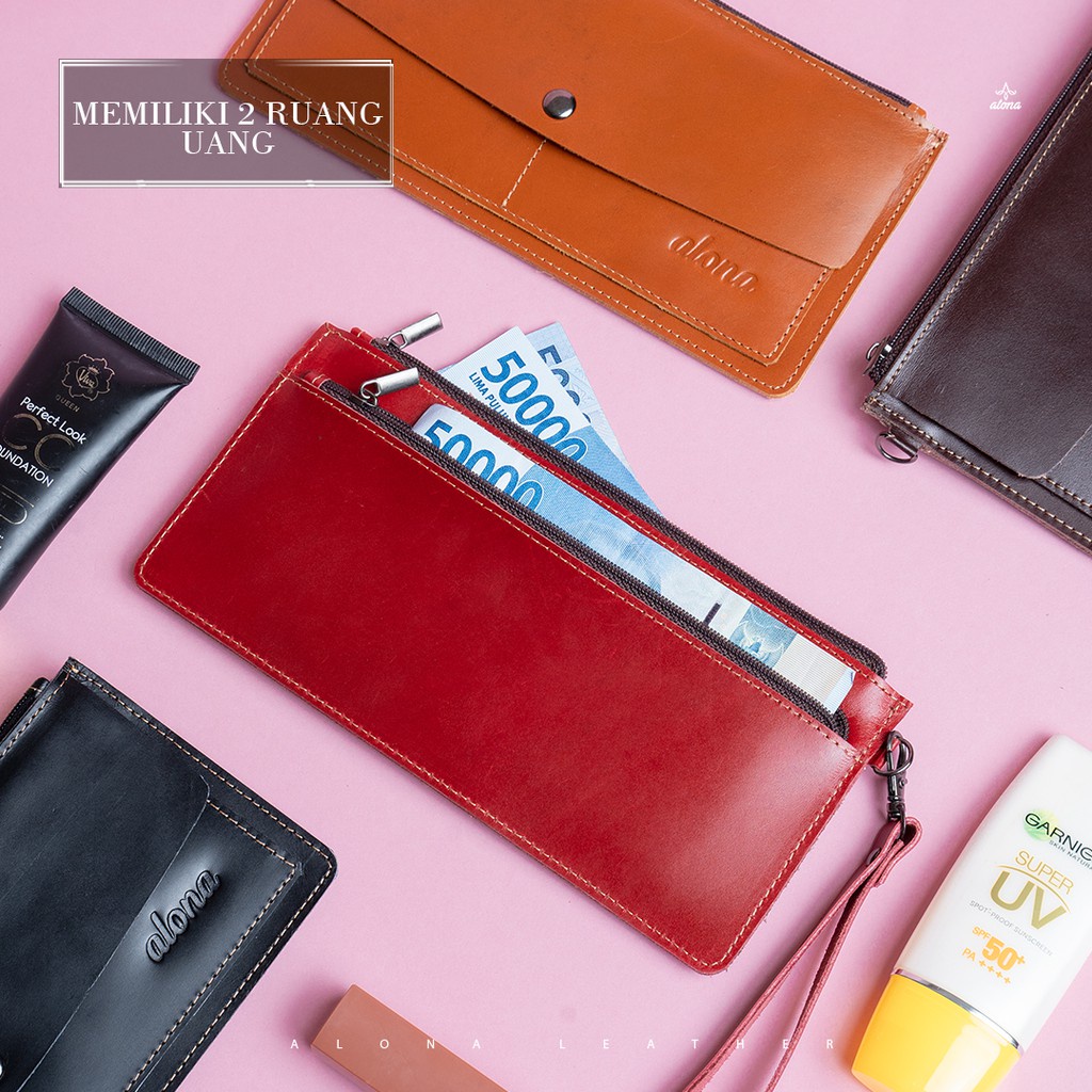 Dompet Panjang Kulit Wanita Cewek Dompet 100% Kulit Asli Premium Perempuan Terbaru Original Branded