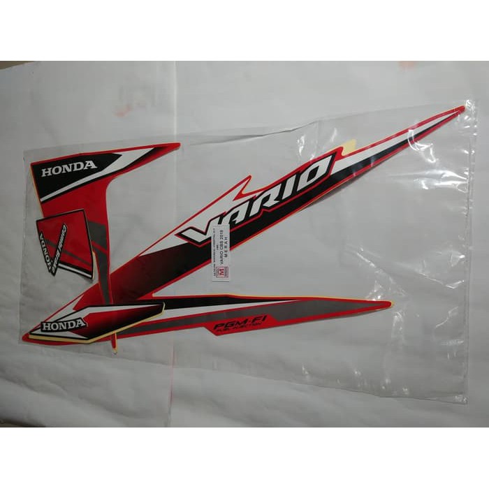 Stiker Bodi &amp; Lis Body &amp; Striping Vario 110 2018 Cbs Merah