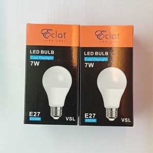 Lampu Bohlam Led bulb eclat 7 watt 7W Putih CDL / kuning warmwhite - Putih