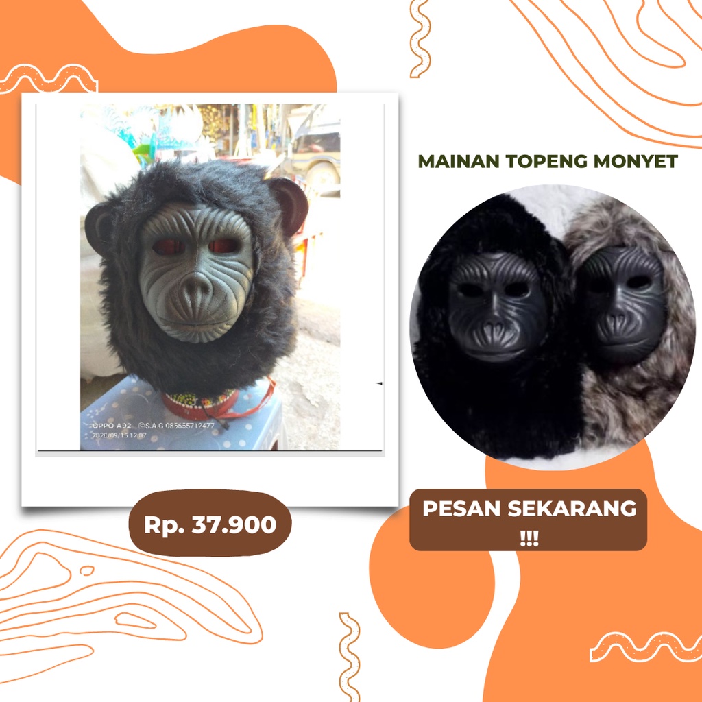 ❤ urreichebelliubayer ❤ Topeng Monyet Bulu Tebal Kostum Pesta Karakter / Topeng Gorila / Topeng Mony