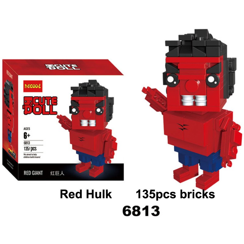 BRICK DECOOL 6813 CUTE DOLL RED HULK