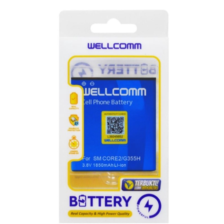 Baterai Battery Wellcomm Samsung Double IC CORE 2(SM-G355H)