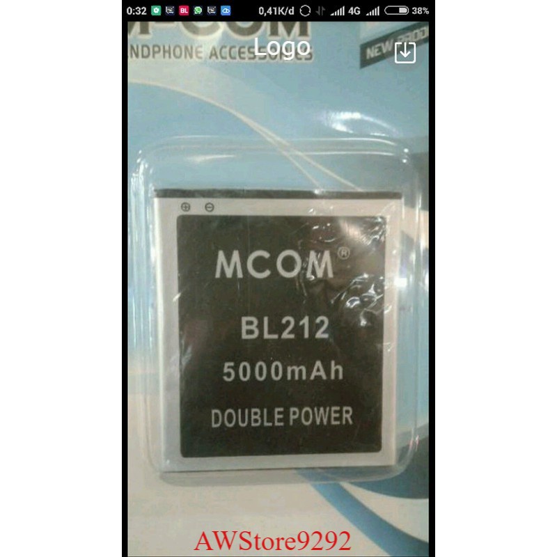 Mcom Battery Batre Baterai Double Power Mcom Lenovo A708 A708T A859 S898T A628T BL-212 BL212 BL 212