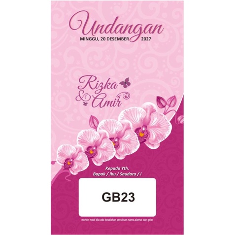 

( Cetak ) Undangan GB 23 Murah