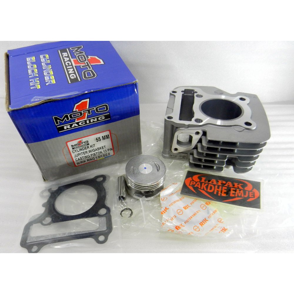 BORE UP CYLINDER BORE UP KIT JUPITER Z 55 MM MOTO1 ORIGINAL  LAPAK PAKDHE EMJE MOTO 1