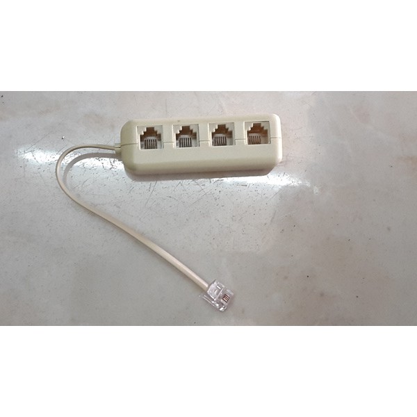 Pin RJ11 telp male to 4 way RJ11 Female spiltter / Splitter RJ11