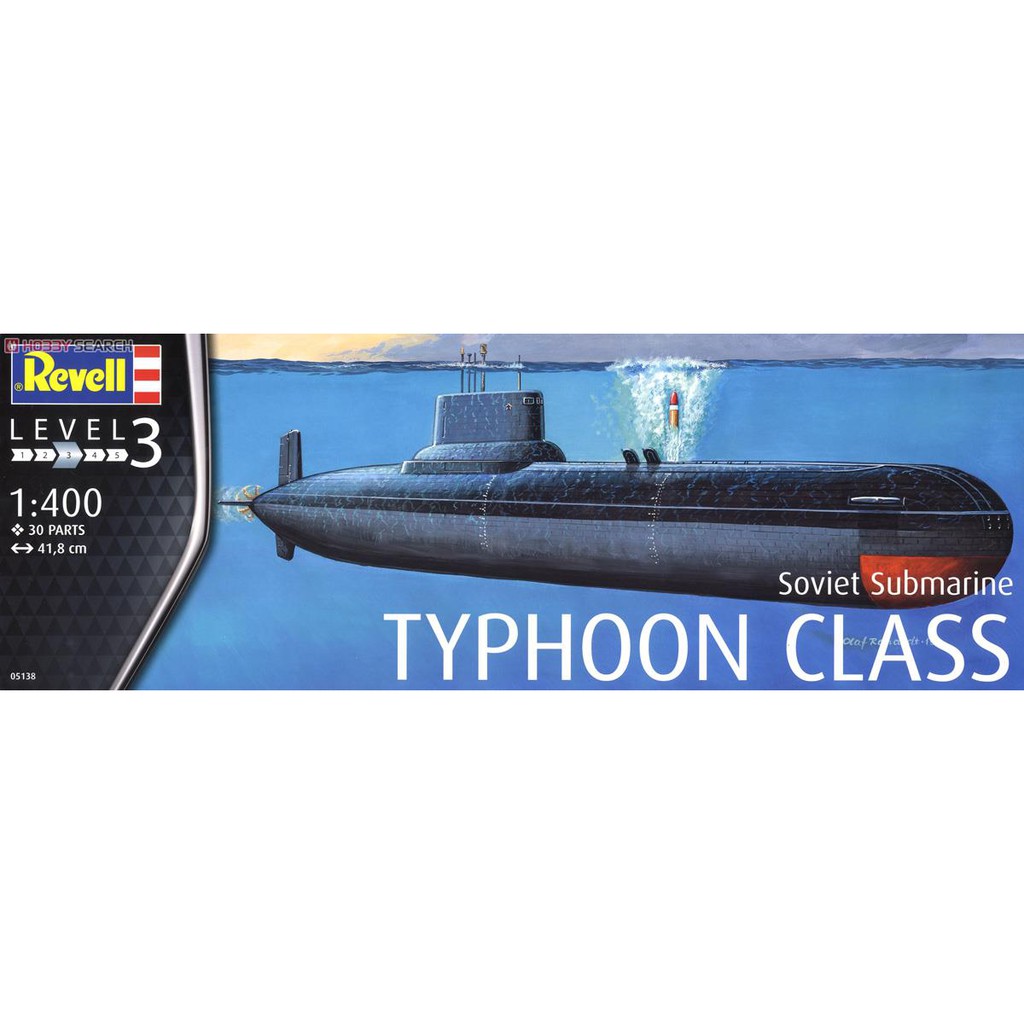 Typhoon Class Submarine 1/400 model kit revell