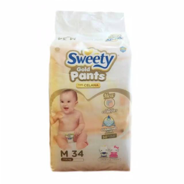 Diapers Bayi Sweety Pants Gold M34