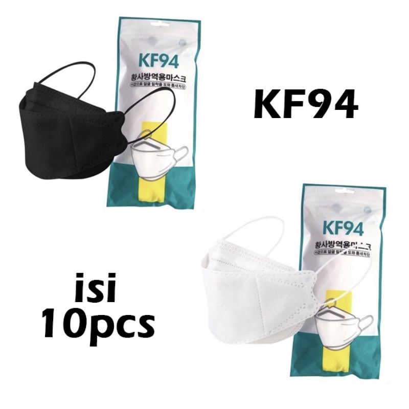 Masker KF94 Korea 4 ply isi 10 pcs / Masker KF 94 Putih / Masker EVO / KN94 warna