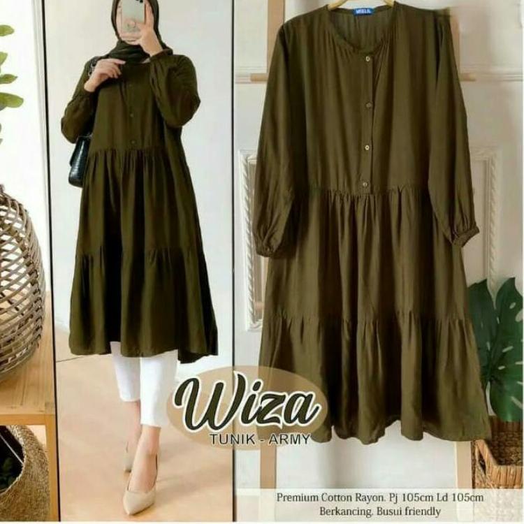 Keluaran Terbaru.. TUNIK RAYON WIZA/ LONG TUNIK WIZA RAYON VISCOSE POLOS TERBARU