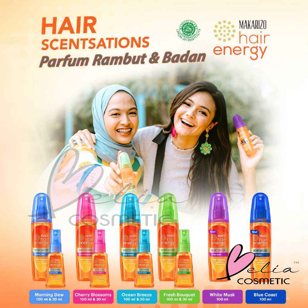 ❤ BELIA ❤ MAKARIZO Hair Energy Scentsations Hair Fragrance 30mL 60mL 100mL | Parfum Rambut Mist Perfume