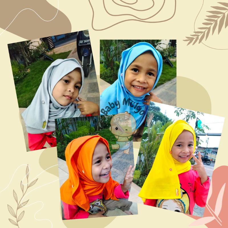 Pashmina Instan Anak Premium // Jilbab Pashtan Anak // Pashmina Instan Kids