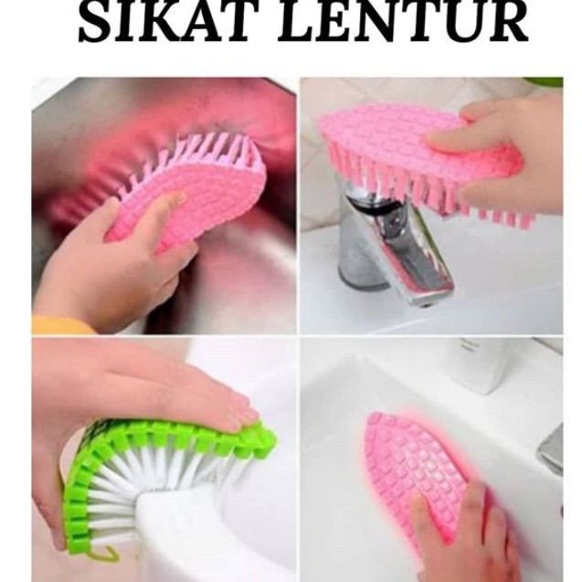 Sikat Toilet, WC, Dapur Flexible Serba Guna - Sikat Lentur Cuci Baju Model Polos Plastik - Sikat Baju - Sikat Kamar Mandi Kuat Murah Flexibel