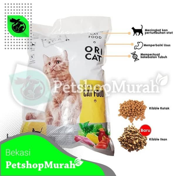 Makanan Kucing Ori Cat 1 kg - Cat Food Ori Cat Kotak Ikan