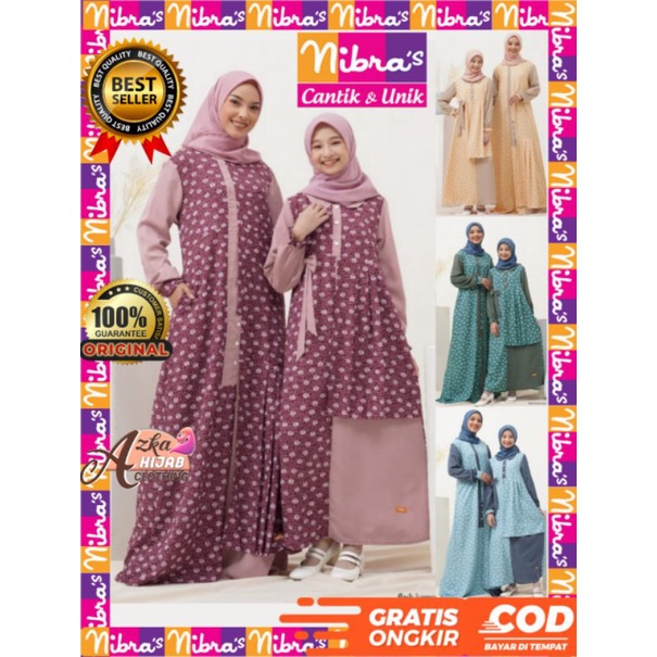 BAJU COUPLE TERBARU 2022 NIBRAS NGC 05 NGCA 05 / BAJU COUPLE IBU DAN ANAK PEREMPUAN / GAMIS NIBRAS C