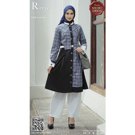 Poeva PV-0322003 MELLIFLUOUS Tunik Atasan Wanita By Tuneeca Diskon Sale Promo Short Dress