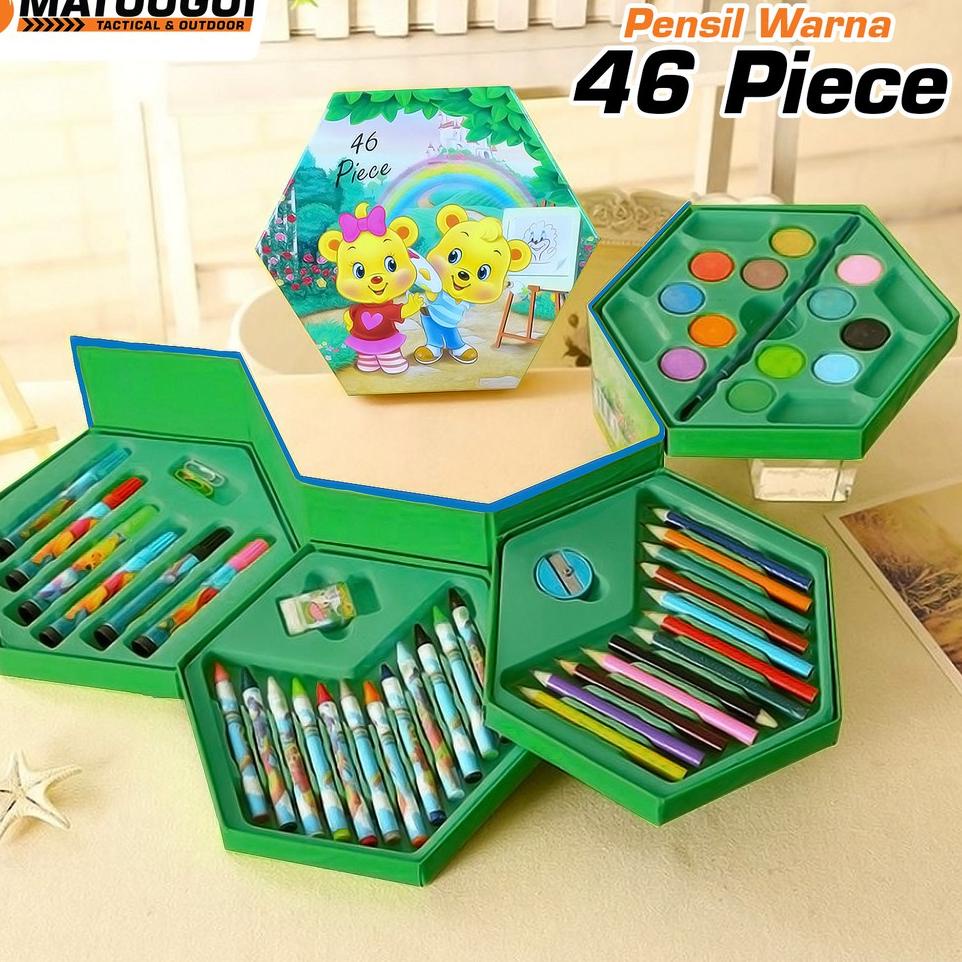 

Murah Banget 0PVLF Crayon Set 46 Pcs Crayon Oil Paste Pensil Warna Pensil Warna Lengkap Alat Mewarna