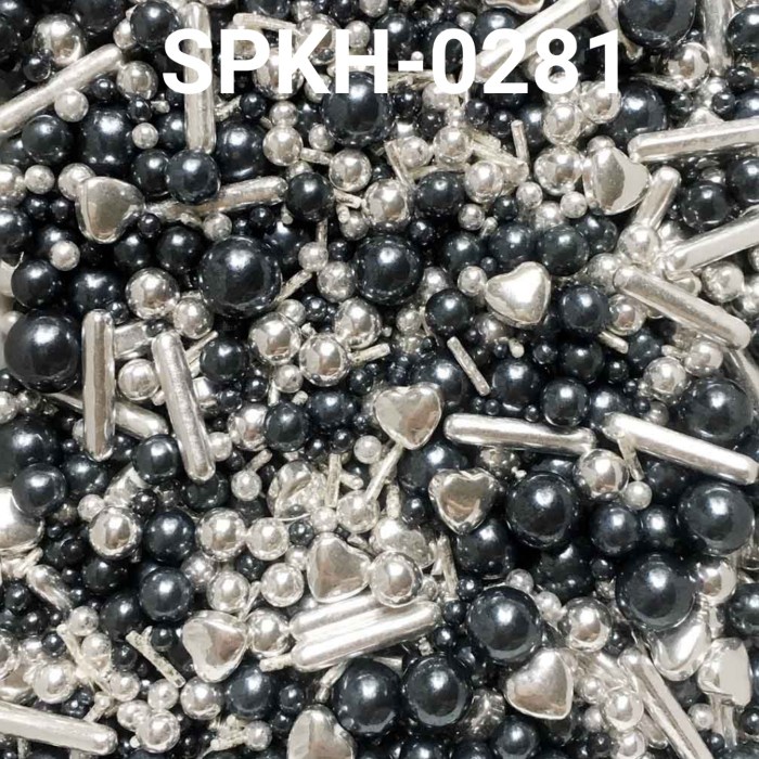 

SPKH-0281 SPRINKLES SPRINKLE SPRINGKEL 500GR MUTIARA HITAM SILVER GRATIS ONGKIR
