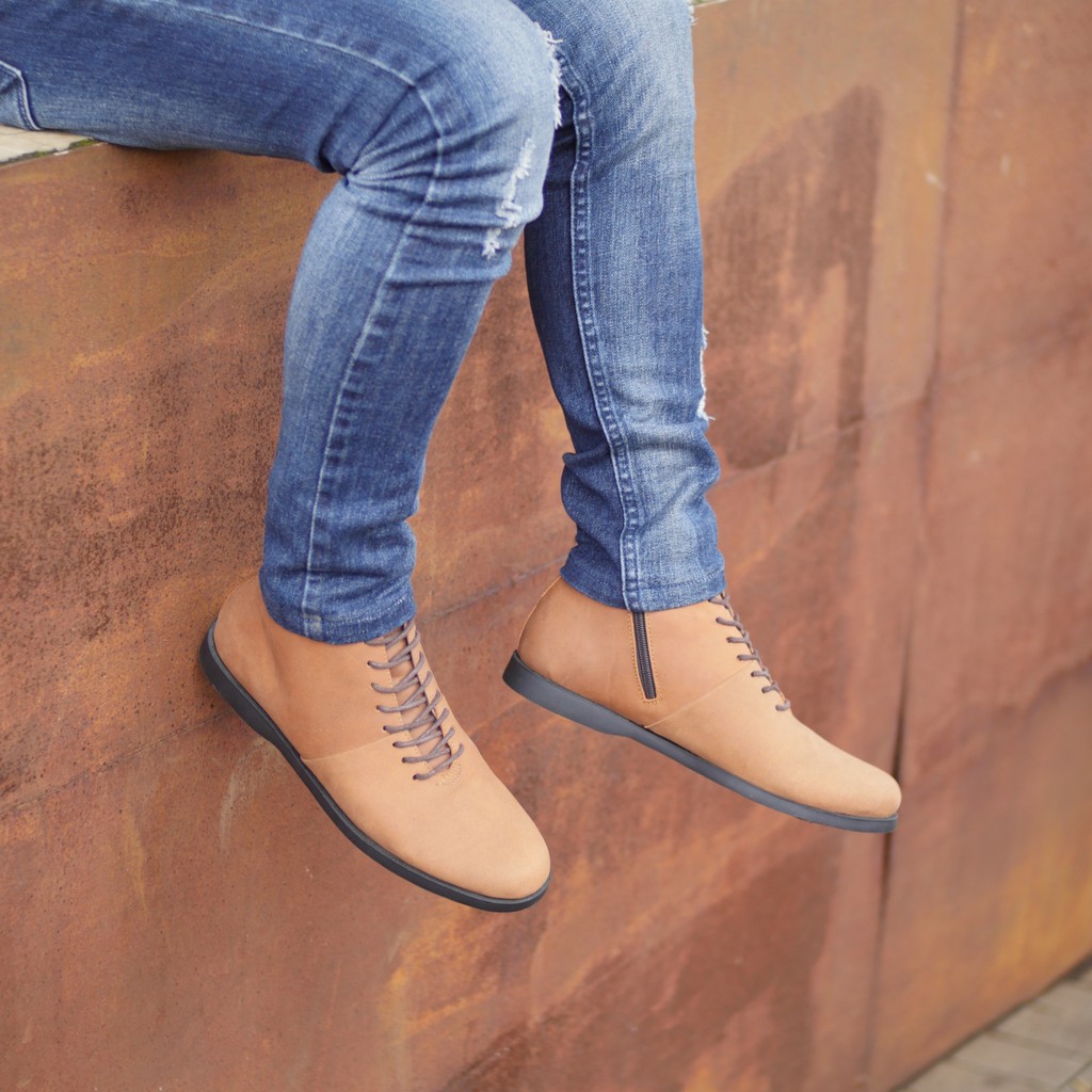 SVERKER CAMEL (KULIT ASLI) |ManNeedMe x Greata| Sepatu Boots Pria ORIGINAL