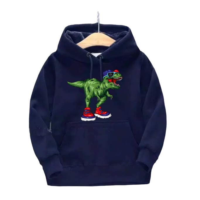 Cool Dinosaurus Sweater Anak Hoodie Anak Fleece Usia 2 - 6 tahun