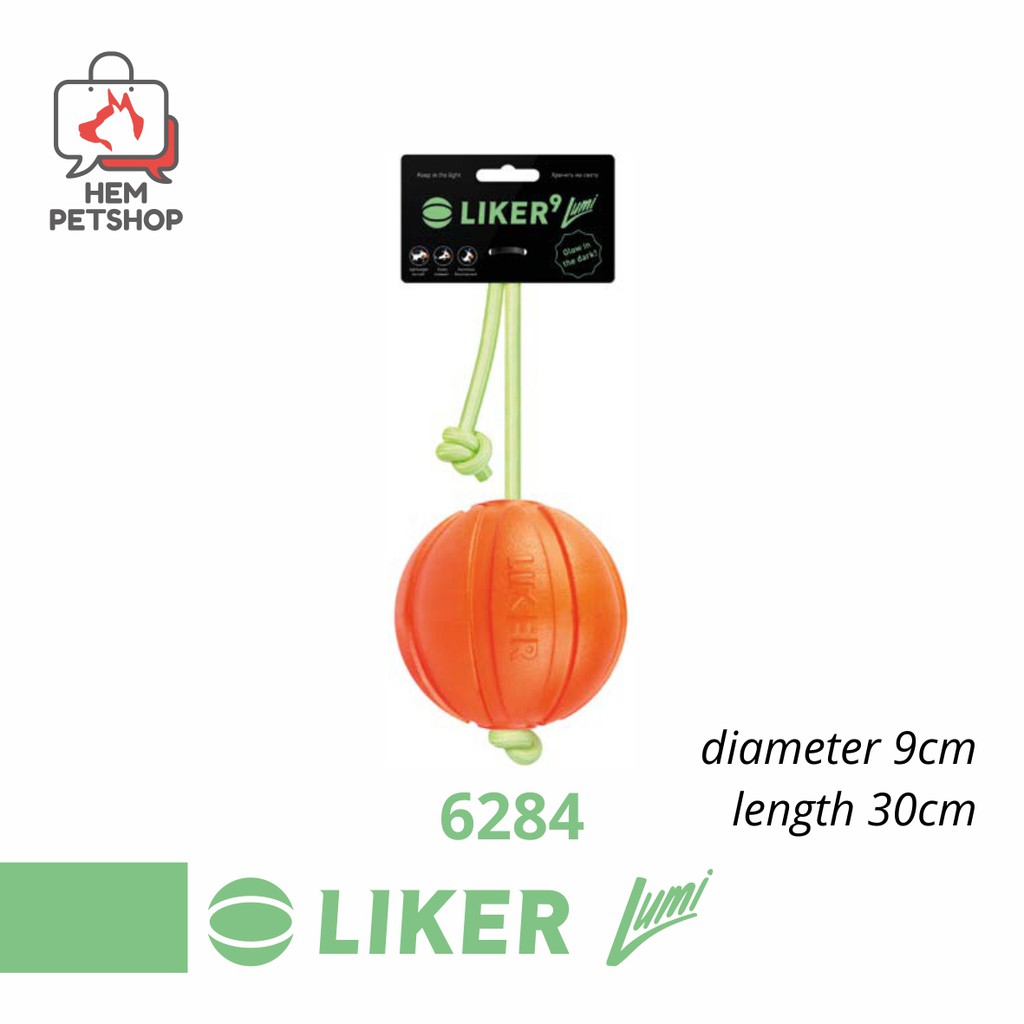 mainan anjing Liker Lumi 6284- Diameter 9- Dog ball toy