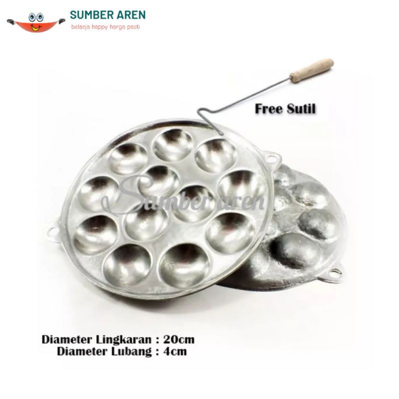 Cetakan Kue Cubit Kue Lumpur Cetakan Telur Puyuh 12 Lubang