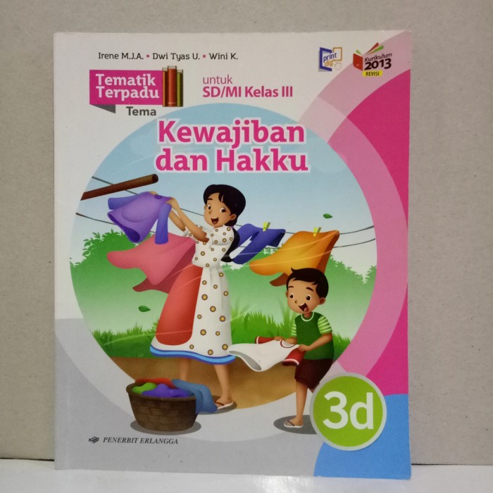BUKU KEWAJIBAN DAN HAKKU JILID 3d UNTUK SD/MI KELAS 3
