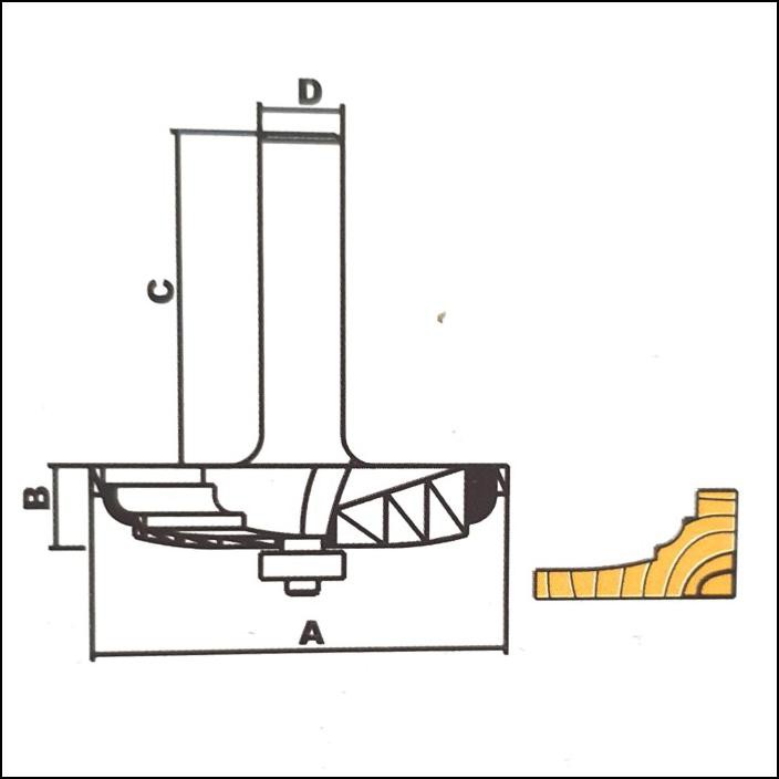 MATA ROUTER / PROFIL BESAR PANEL PINTU RAISER BIT SERIES 414-431