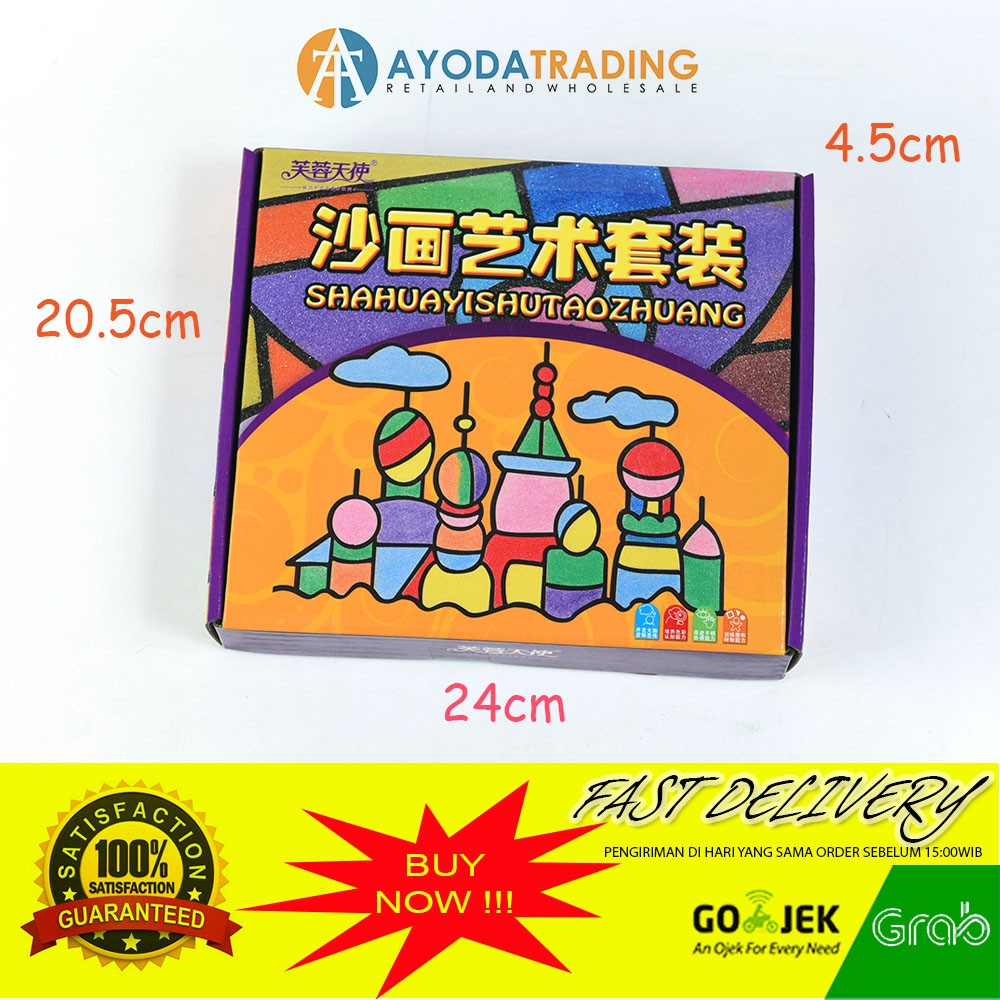 Mainan Mewarnai Stiker Pasir Sand Art Prakarya Anak