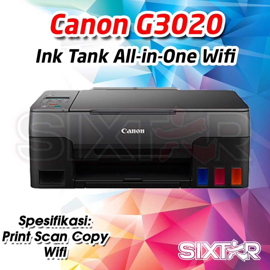 Canon G3020 InkTank Print Scan Copy AiO WiFi Original Pengganti G3010