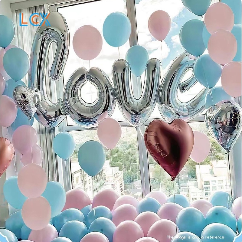 LCX Balon Foil Dekorasi Backdrop Ulangtahun Birthday Set Dekorasi Ulang Tahun Romantis