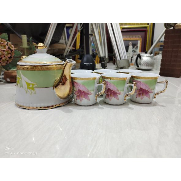 Teapot Set Vintage Lengkap Dengan Cangkir Kuno Jadul Antik