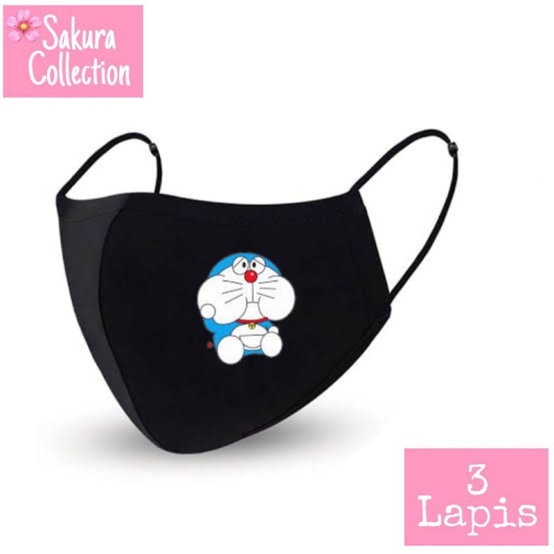 Masker Kain 3 Lapis - Doraemon