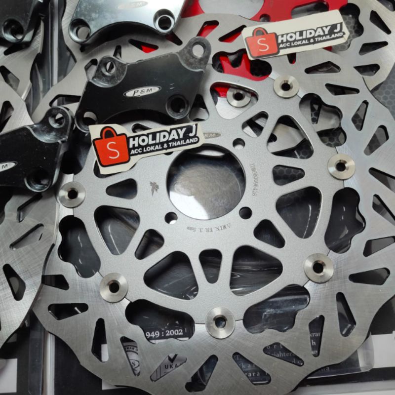 piringan cakram KTC PSM floating Rx King piringan rxking king New jupiterz fizr vega vega r jupiter . ukuran 300mm-Silver psm
