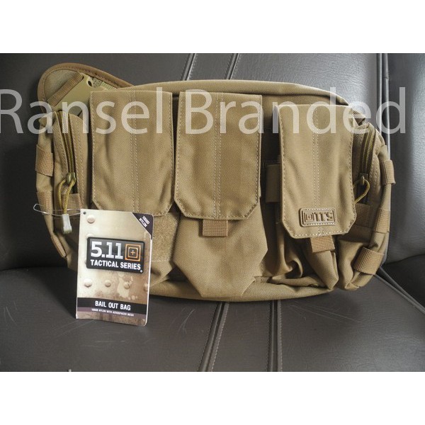 Baru Ransel backpack Tactical 5.11 Bail Out Bag FDE MINUS LOGO KBALIK