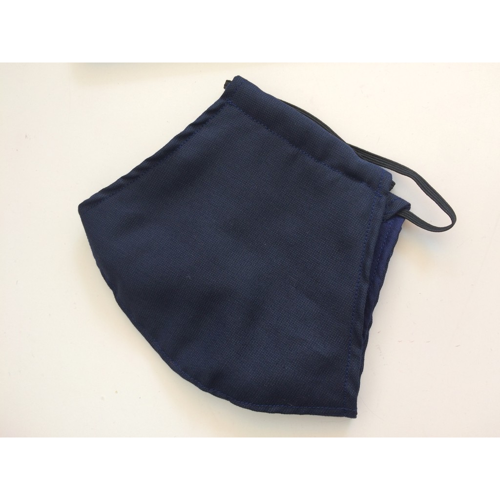 Masker Kain Warna Biru Dongker