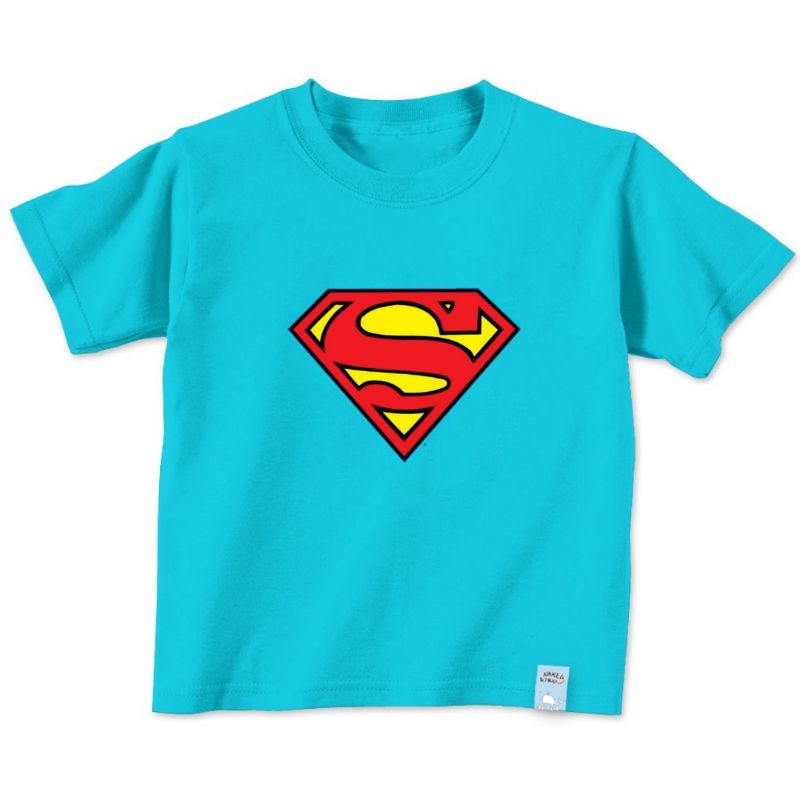 Kaos Anak Superhero Baju Anak Unisex Gambar Superman Oblong Anak Cwo/Cwe Untuk Usia 2-10thn