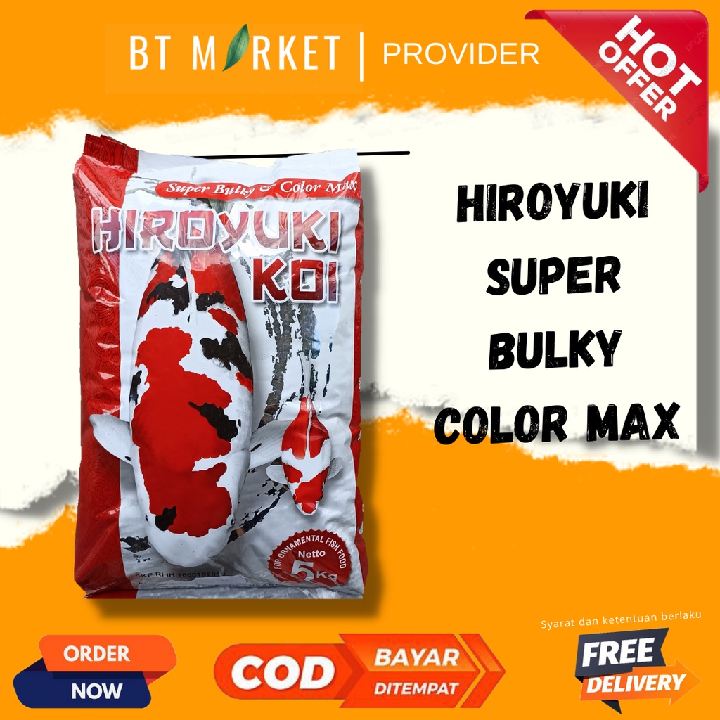 Pakan 1 kg Hiroyuki Koi Super Bulky And Color Max Merah Protein Tinggi