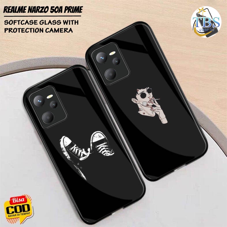 Softcase Glass Kaca Realme Narzo 50A Prime Realme Narzo 50i - K02 - Softcase Kilau Pelindung Kamera 