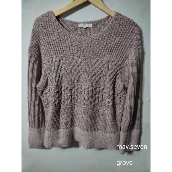 grove Sweater Rajut / Atasan Lilac
