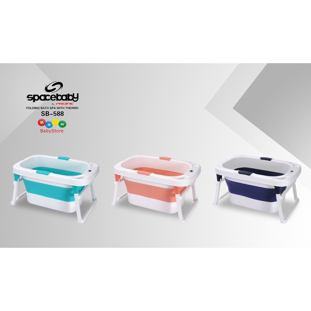 Space Baby Folding Bath with Thermo SB-588 / Bak Mandi Lipat dengan Sensor Suhu Bayi (Tersedia varian warna)