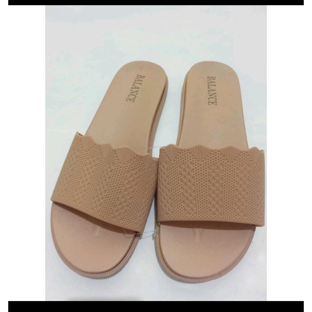 SANDAL KOKOP SLOP KOREA MEREK BALANCE DARI BAHAN KARET EVA lentur dan ringan motif WARNA TRENDI 956-x8D (37-40)