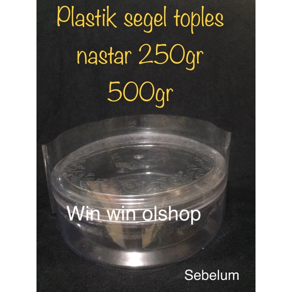 Plastik segel toples nastar 250gr 500gr/plastik segel toples 250gr/plastik segel toples nastar/plast