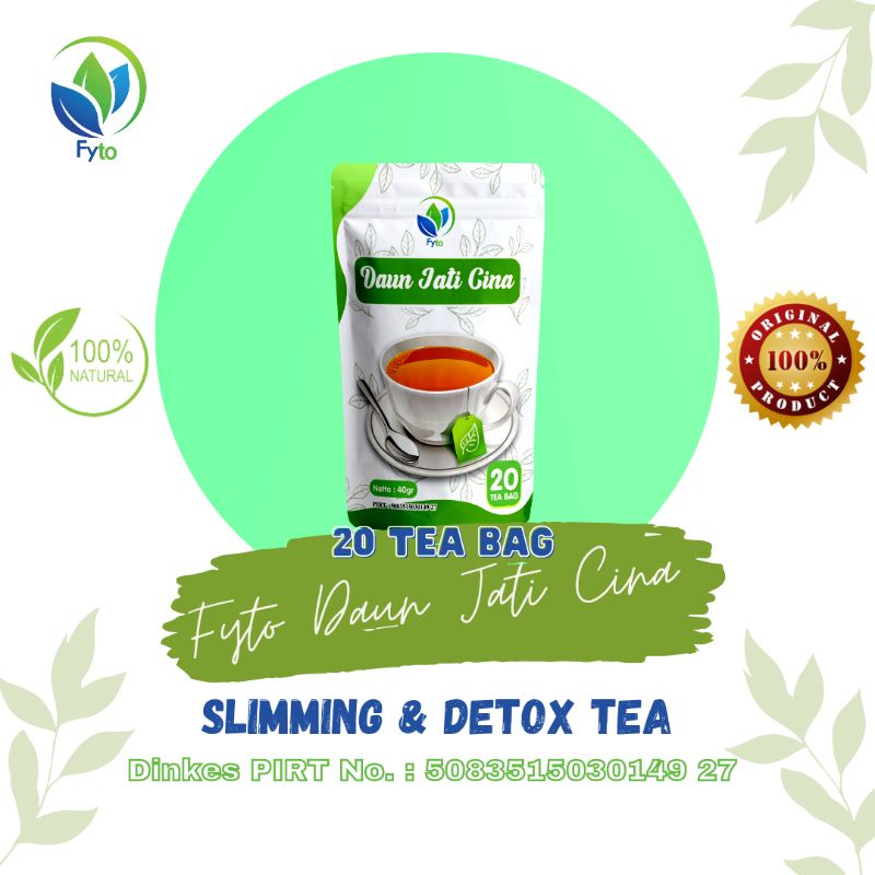 

[Promo Beli 1 Gratis 1] FYTO Slimming tea 100% alami teh daun jati cina [Dinkes PIRT] l Teh pelangsing herbal