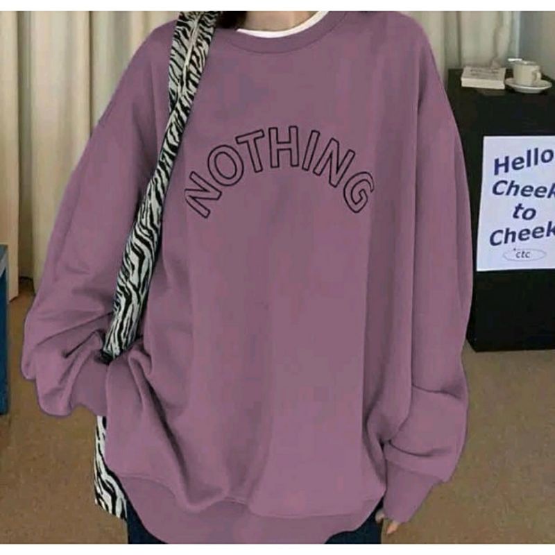 NOTHING OVERSIZE SWEATER - SWEATER OBLONG OVERSIZE WANITA