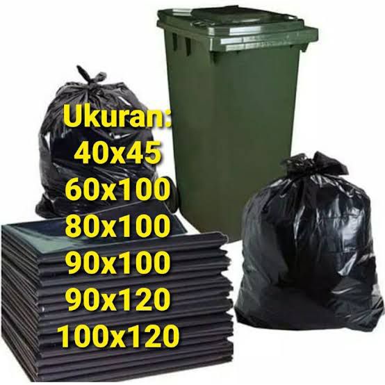 Kantong Plastik PE Sampah Hitam Jumbo 60x100 90x120