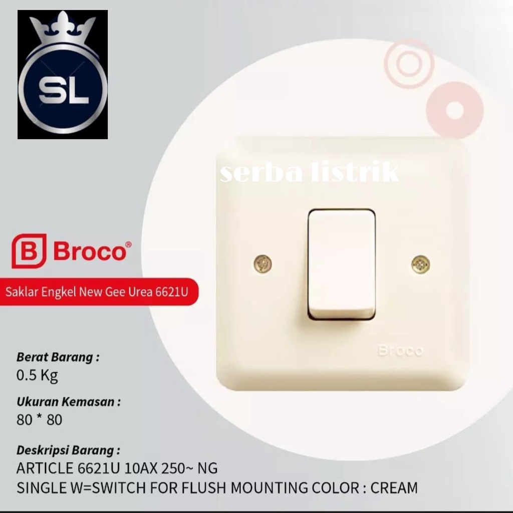 BROCO IB SAKLAR ENGKEL CREAM 6621- IB SAKLAR ENGKEL BROCO