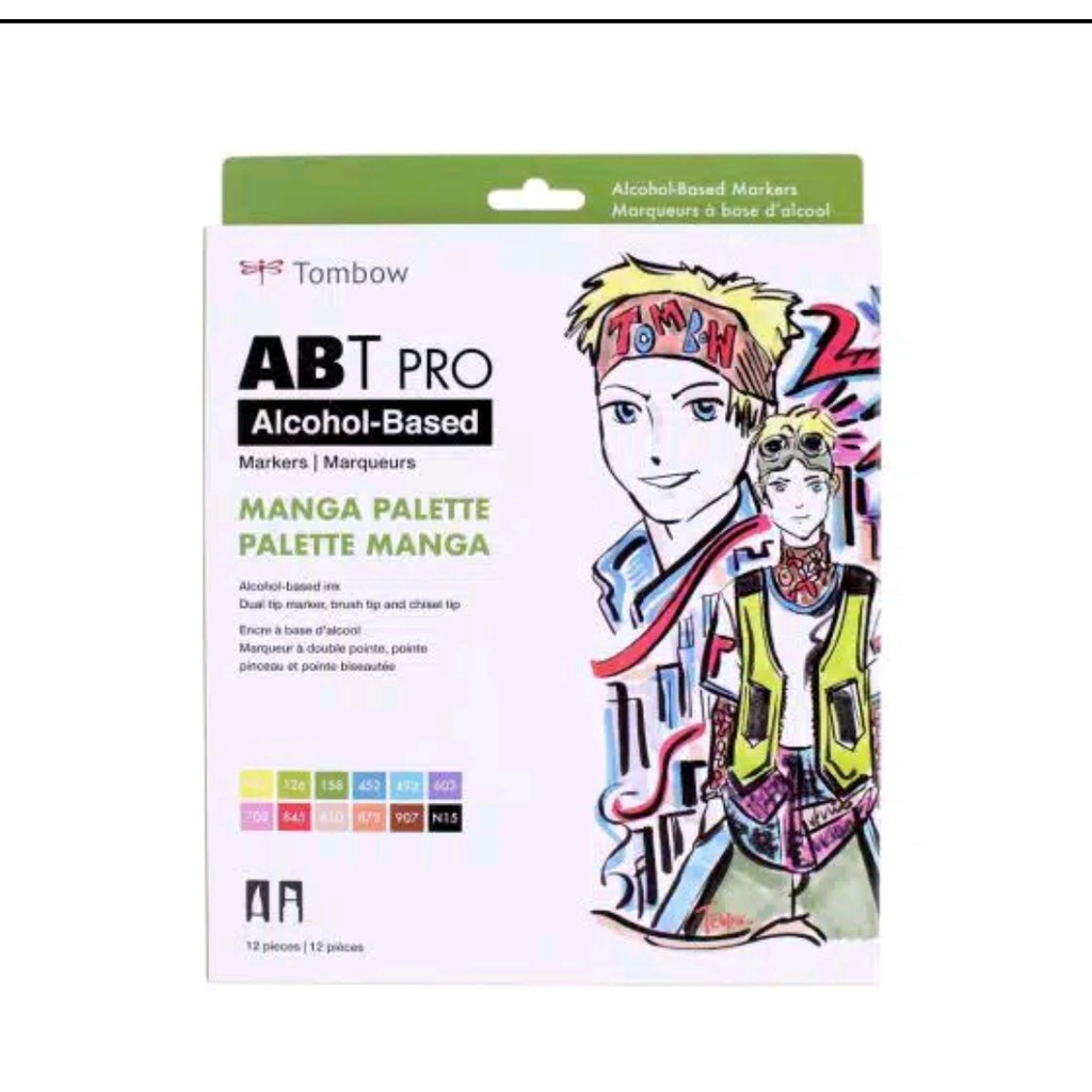 

tombow abt pro manga palette 12 warna bonus pouch tombow